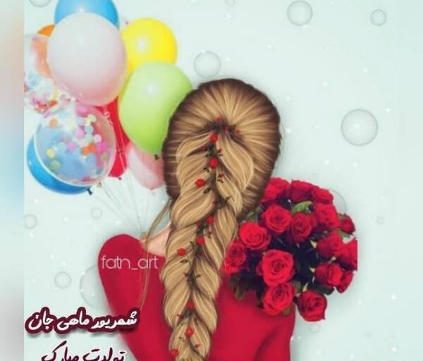 عکس دختر فانتزی با لباس قرمز