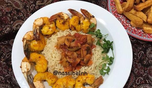 عکس غذای شاه میگو