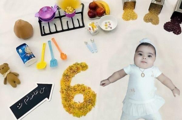 عکس شش ماهگی نوزاد دختر