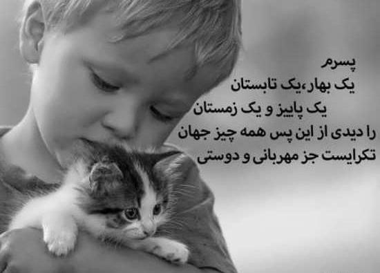 عکس نوشته پسرم یعنی دنیام