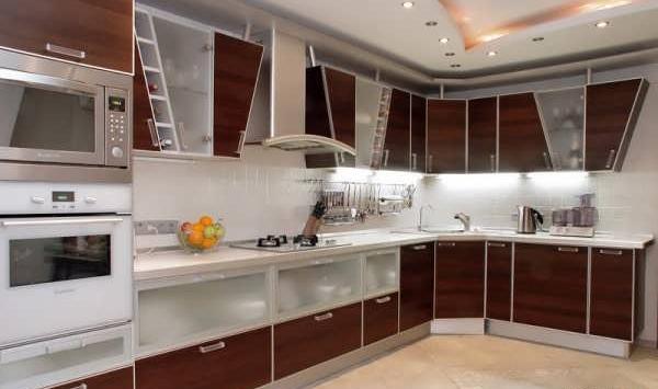 عکس آشپزخانه قهوه ای