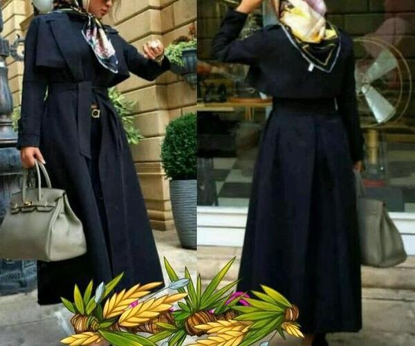 عکس مدل مانتو بلند نیم کلوش