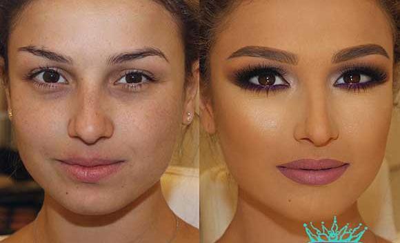 عکس آرایش قبل و بعد عروس