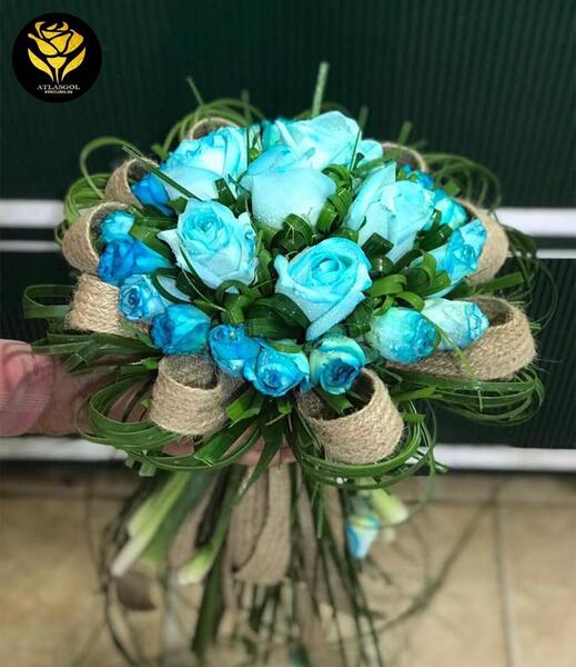عکس دسته گل آبی