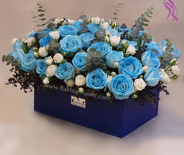 عکس دسته گل آبی