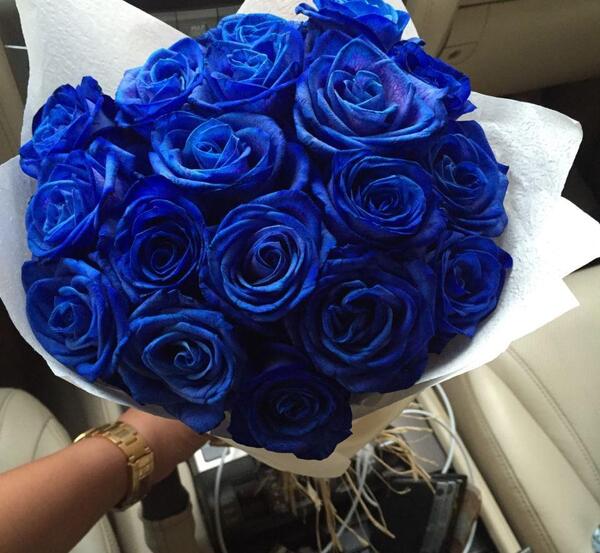 عکس دسته گل آبی