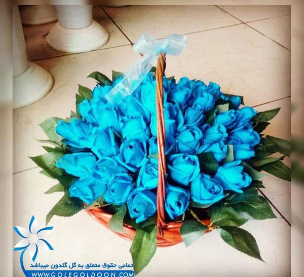 عکس دسته گل آبی