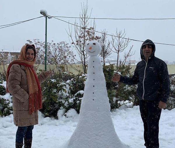 عکس آدم برفی زن