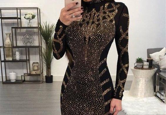 عکس لباس مجلسی کوتاه مشکی