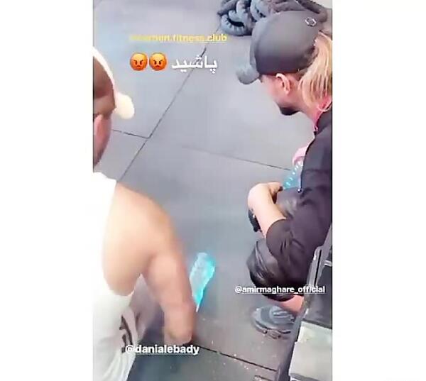 عکس امیر مقاره در باشگاه