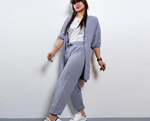 عکس ست مانتو شلوار دخترانه اسپرت