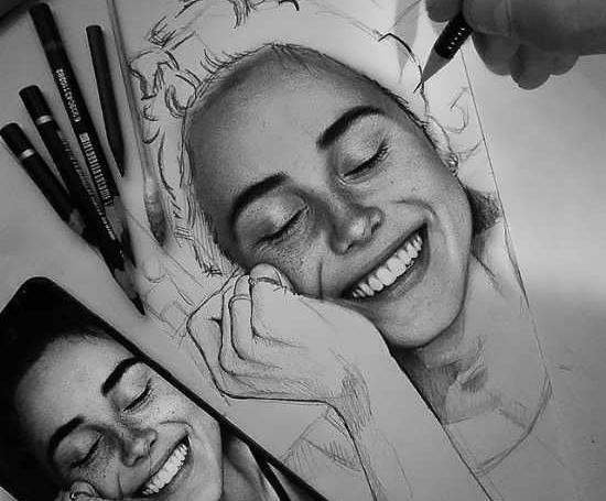عکس ایده طراحی با مداد سیاه