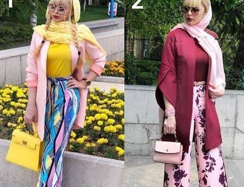 عکس ژورنال مدل مانتو جلو باز
