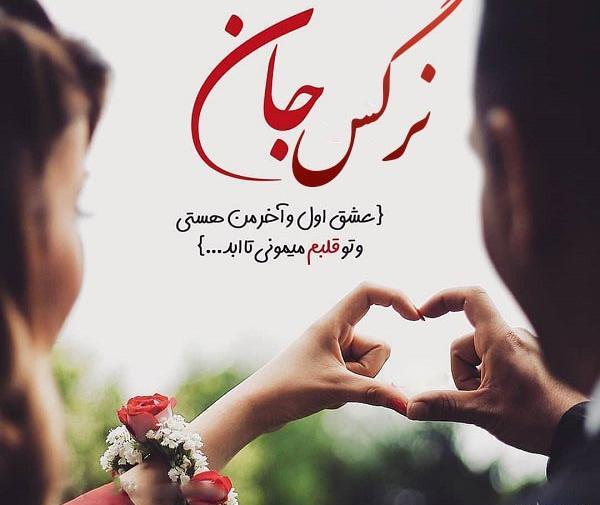 عکس نوشته اسم نرگس و رضا