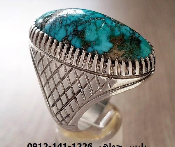 عکس انگشتر مردانه فیروزه