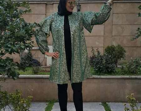 عکس مدل مانتو بلند چاک دار شیک