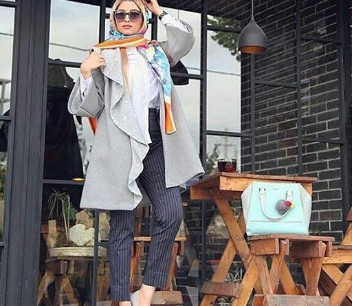 عکس مدل مانتو جلو باز یقه حلزونی