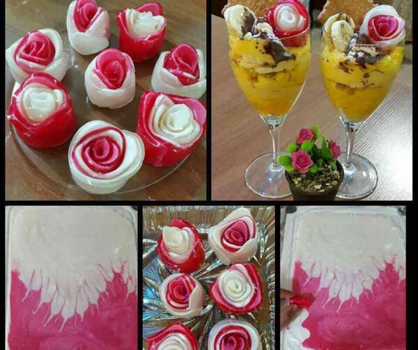 عکس انواع تزیین ژله بستنی
