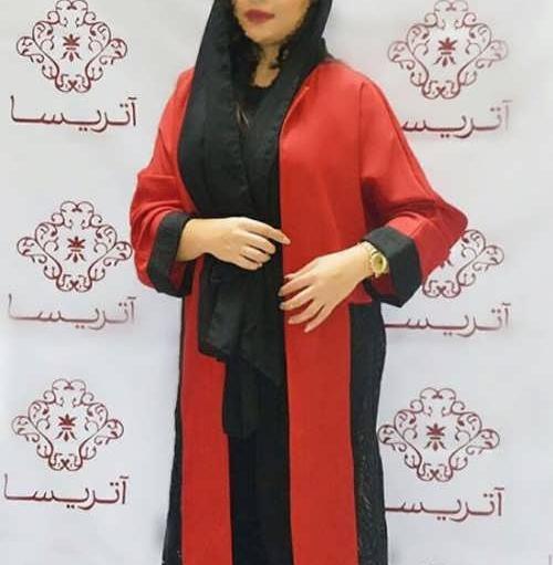 عکس مدل مانتو جلو باز قرمز