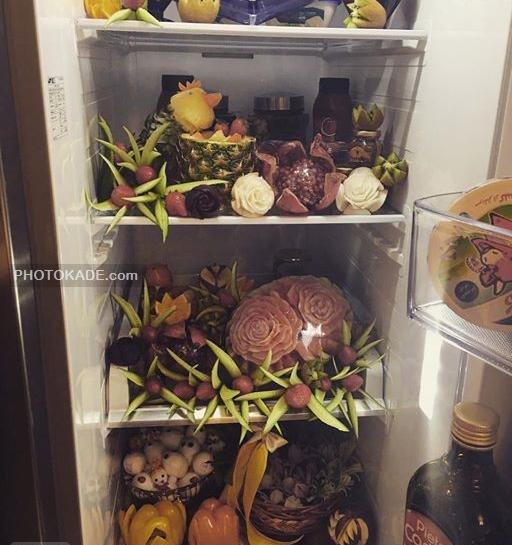 عکس ایده برای تزیین داخل یخچال عروس