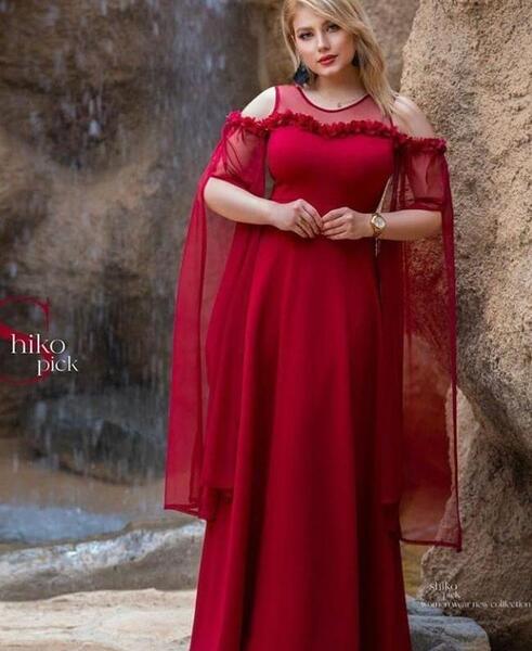 عکس لباس مجلسی دخترانه حریر بلند