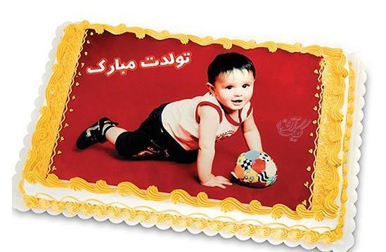 عکس روی کیک قلبی