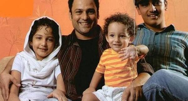 عکس حسین یاری و فرزندانش
