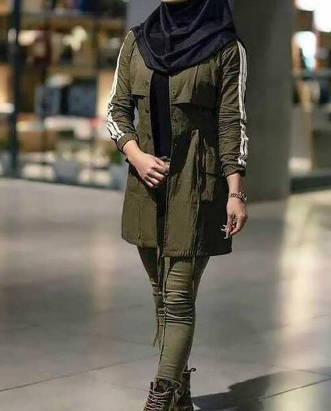 عکس مدل مانتو اسپرت ارتشی