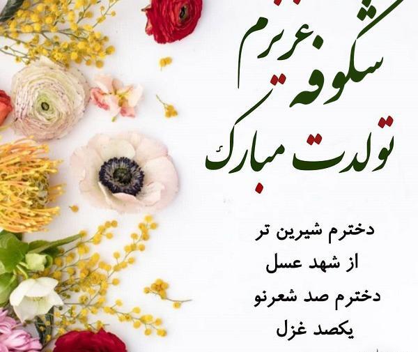 عکس خاله شکوفه تولدت مبارک
