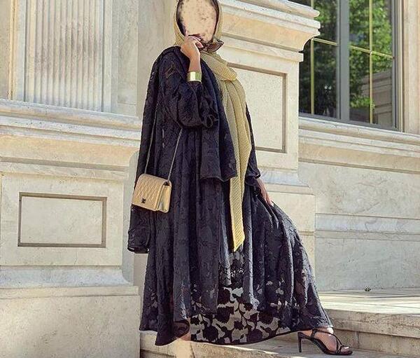 عکس مدل مانتو جلو باز نخی اینستاگرام