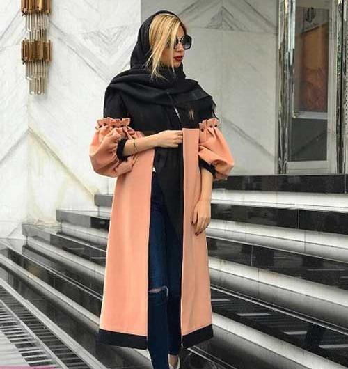عکس مدل مانتو جلو باز نخی اینستاگرام