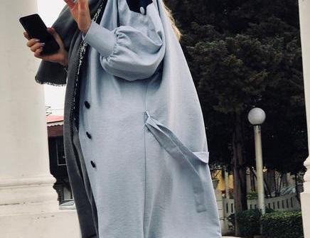عکس مدل مانتو جلو باز نخی اینستاگرام