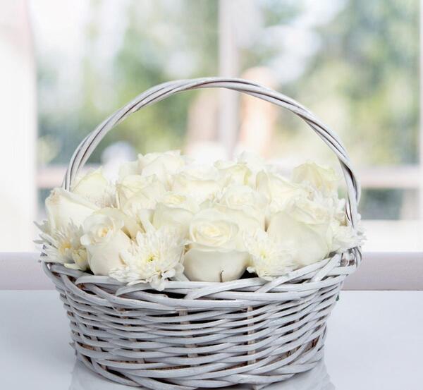عکس دسته گل رز سفید