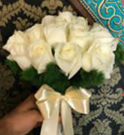 عکس دسته گل رز سفید
