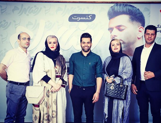 عکس رضا بهرام و همسرش