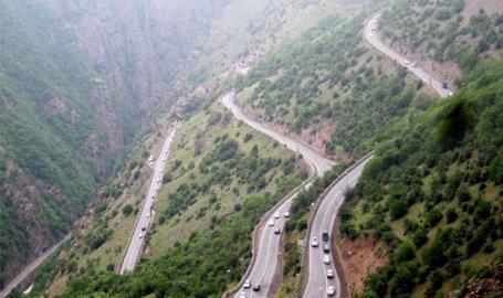 عکس طبیعت زیبای جاده چالوس