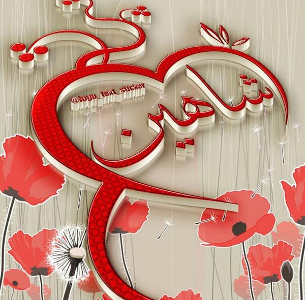 عکس نوشته از اسم شاهین