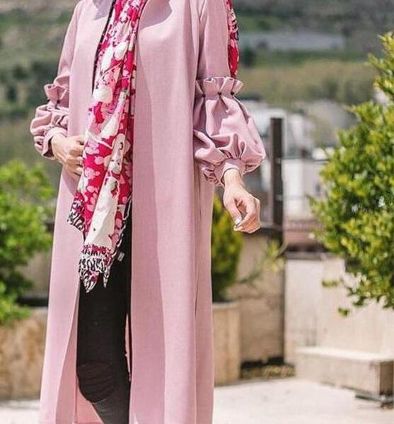 عکس مانتو صورتی شیک