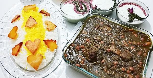 عکس های تزیین قورمه سبزی