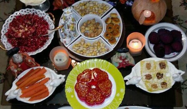 عکس شب یلدا غذا