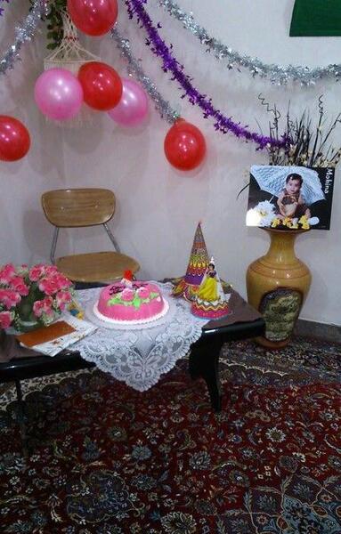 عکس کیک تولد مبینا جان