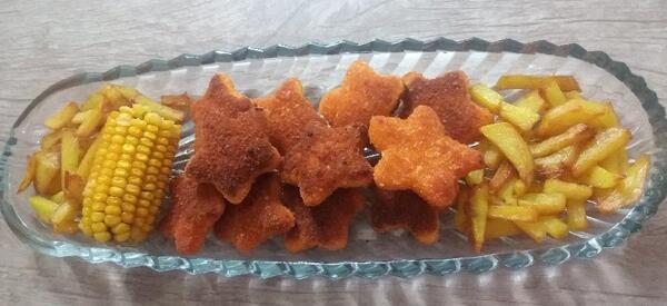 عکس ناگت مرغ و ذرت
