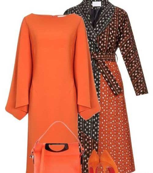عکس لباس مجلسی زنانه نارنجی