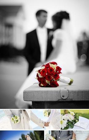 عکس دسته گل و حلقه