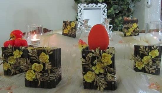 عکس ایده برای هفت سین با وسایل دور ریختنی