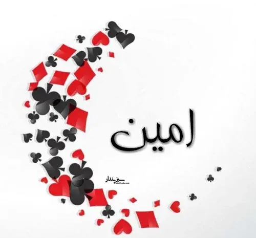 عکس نوشته امین جونم دوست دارم