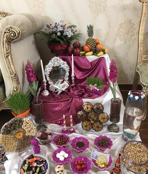 عکس سفره هفت سین امین حیایی