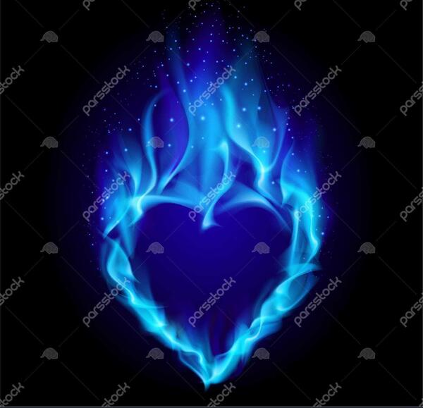 عکس نوشته قلب آبی