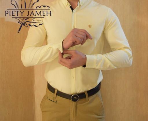 عکس پیراهن مجلسی مردانه لیمویی