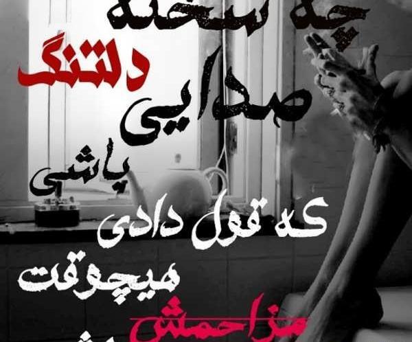 عکس نوشته دلتنگم ولی هیچ غلطی نمیتونم بکنم